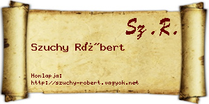 Szuchy Róbert névjegykártya