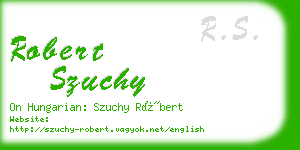 robert szuchy business card